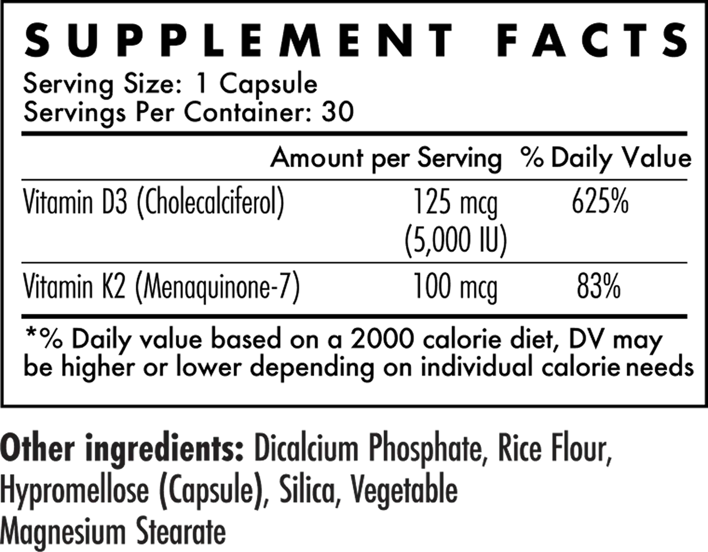Vitamin D3 with K2 (TWC)