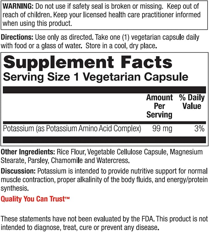 Balancing Potassium 99 MG