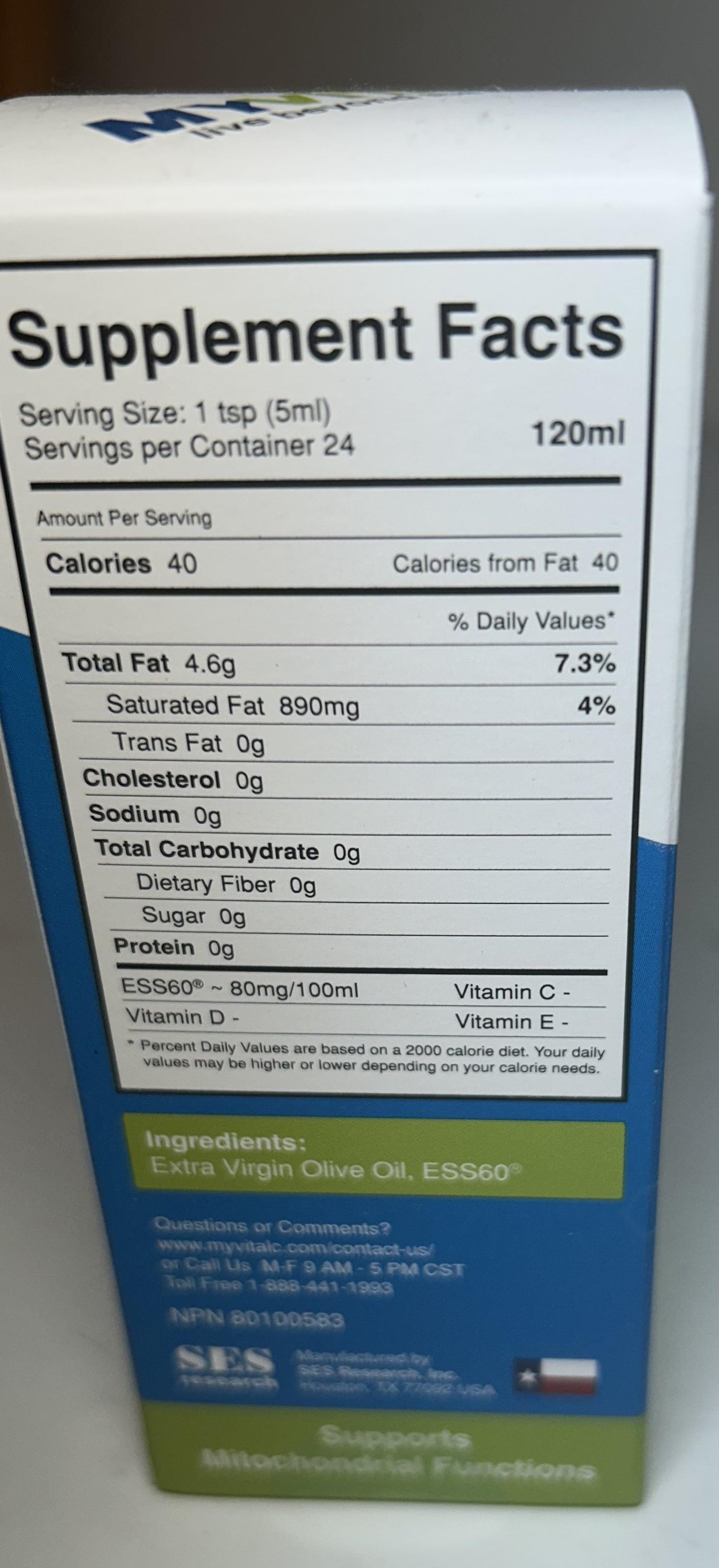 My Vital C C60 (ESS60) Olive Oil
