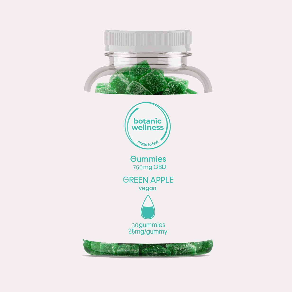 Botanic Wellness CBD Gummies - Green Apple 25mg