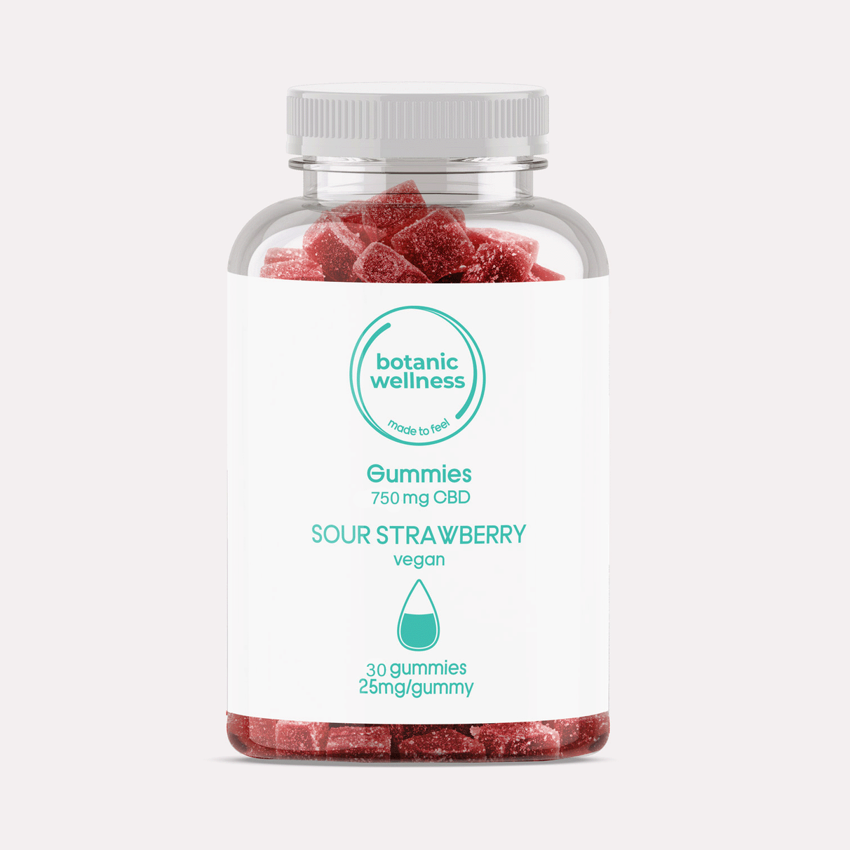 Botanic Wellness CBD Gummies - Sour Strawberry 25mg
