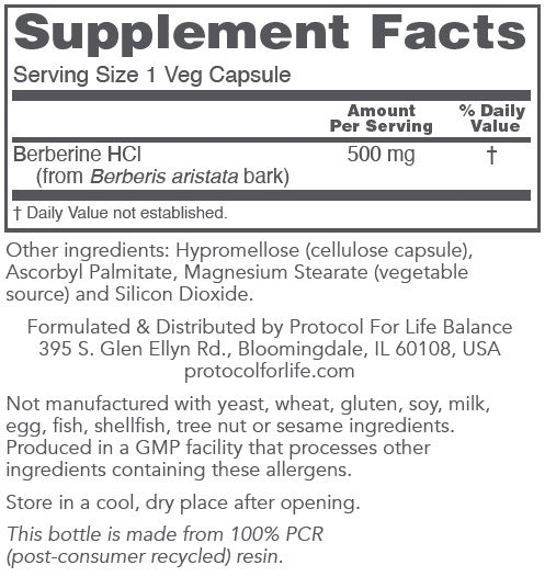 Berberine HCL (500mg)