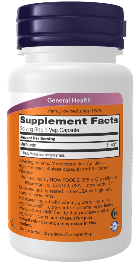 Melatonin 5 mg (NOW brand)