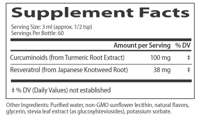Liposomal Resveratrol Curcumin (6 oz)